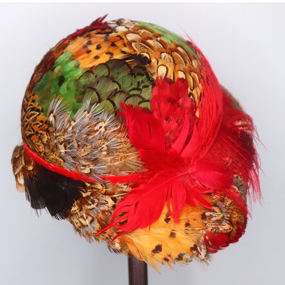 Colorful Vintage 1950’s Feathered Hat